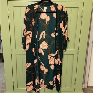 A New Day Floral Kimono Duster - Like New